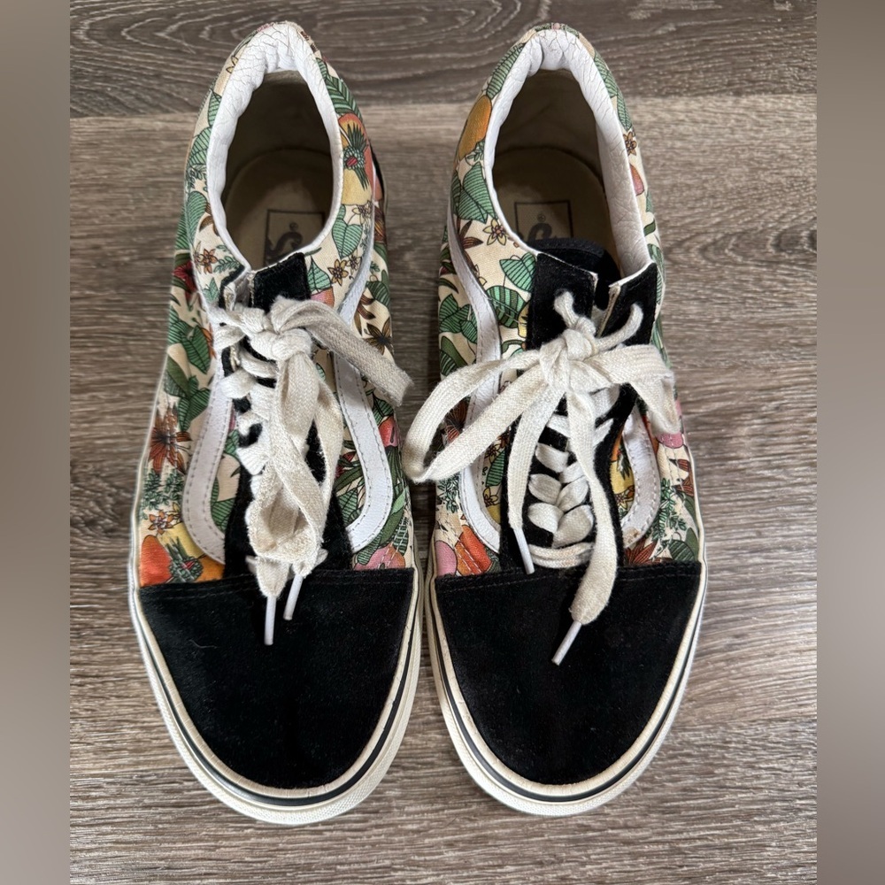 Vans Old Skool Multi Tropic W-Sz:10.5  M-sz9 suede/leather vintage Skater Grunge